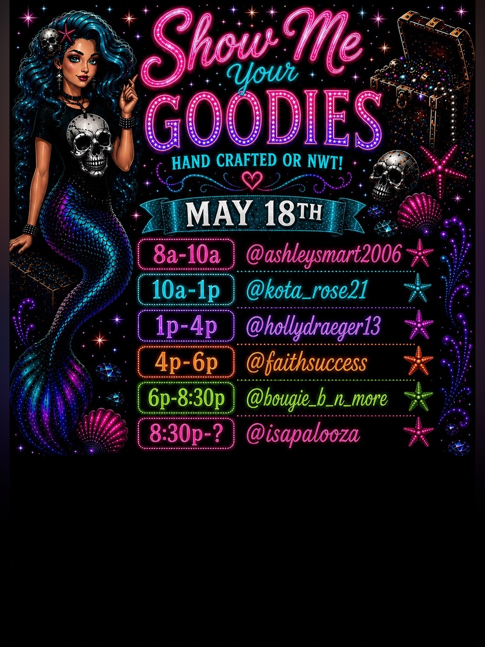 SHOW ME YOUR GOODIES SHARE SHOW TRAIN